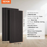 Wood Slat Acoustic Panels 23.6 x 47.2 inch for Modern Wall Decor Black Oak V952-FHXWBTQBHXML4QH6IV0