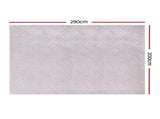 Artiss Rug 200x290cm Area Rug Washable Mat Large Carpet Microfiber Ripple FLR-JAC01-200X290-WH