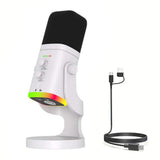 YU8 Dynamic Microphone, XLR/Type-C Dual Mode, Built-in HiFi Sound Card, 48kHz HD Sampling, RGB V1232-ZMMKF-002