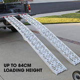 BULLET 2.3m Aluminium Loading Ramps, 680kg Rated, for Trailer ATV Quad Bike Buggy, 2 Pieces V219-VHWRMPBU1MNA