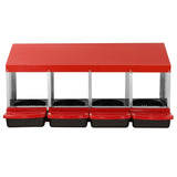 VEVOR 4-Compartment Chicken Nest Box Metal Box with Inclined Nesting Boxes V952-JSCDX1530INCI7BMTV0