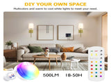 Battery Operated Wall Sconce, 5000mAh Rechargeable Dimmable RGB Wall Sconce Set of 2 with Remote, 3 V1171-CB-WL-CU-CCT-USB2