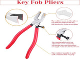 50 Pack 25mm Metal Keychain with Ring & Pliers - DIY Keychain Making Kit - Silver V1258-DP02-BOL-807