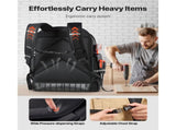 Tool Backpack, 64 Pockets, Heavy-duty Tools Storage Organizer Work Bags with Laptop Compartment & V952-GJBB1416INCHEILMT001V0
