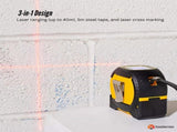 Tooleroo 40m Digital Laser Tape Measure 5m Steel Tape 3-in-1 Cross Marking V238-SUPDZ-41191829241936