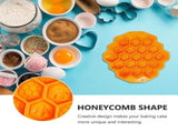 2-Piece Flexible Silicone Cake Mold Set with Honeycomb Pattern, Non-Stick Multi-Purpose Baking Pan V1370-AZ4-11564