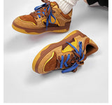 Vintage Sneakers Retro Skate Shoes Couple Matching Shoes Unisex Canvas Shoes - Camel - Size V1106-M-SHOE2-16519-CAME-13AU13EU46