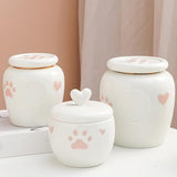 Ceramics Pet Urn Dog Ashes Memorial Keepsakes Pet Coffins Boxes Suitable for Home or Garden Display V1107-137-16807-WHT-LARGE