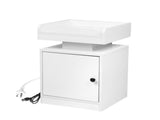 Levede Bedside Table USB Charger Outlet RGB White NI1049-WH