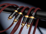 Auidophile 2RCA Male to 2RCA Male Stereo Audio Cable,Gold Plated 4N Oxgen-Free Copper Core V1259-DP01-A-2863