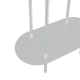 Clear Side Table Acrylic 2 Tier Oval Modern Detachable Nightstand End Table for Living Room Office V1294-YM0901-3116240024711