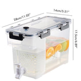 3.5 L Plastic Drink Dispenser Beverage Dispenser with Spigot Iced Juice Dispenser for Fridge Party V1294-YM0523-10342205