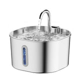 USB 2.2L Stainless Steel Pet Water Fountain for Cats and Small Dogs V1263-JX-6168