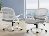 Artiss 2x Mesh Office Chair Computer Gaming Desk Chairs Work Study Mid Back Grey OCHAIR-G-2013-WH-GYX2