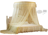 Breathable Round Canopy Lace Princess Style Mosquito Net Bed Curtain Netting V1294-YM0901-JY25278-04