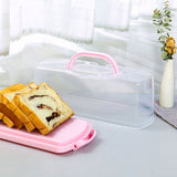 Rectangular Cake Carrier Box with Click Closure Green Plastic Container for Cakes & Muffins V1192-AZ-W-26681