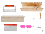 9PCS/Set 1200ml Silicone Soap Molds Kit Wood Bread Cutter DIY Soap Making Cutting Tool V1294-YM0901-3118210069211