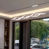 BAMDECOR A2569 1.5m Antizer Nordic Minimalist Wave Long Pendant Light V255-BAM-A2569-BLK