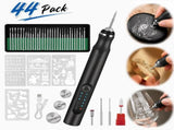 Deally Electric Engraving Pen with 37 Bits USB Rechargeable Cordless Rotary Tool for Jewelry Wood V1369-AZ3-W-16971