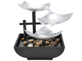 Indoor 3 Tier Relaxing Tabletop Fountain Flowing Water Ornament for Home Office Craft DecorationAU V1294-YM0710-3115210140012