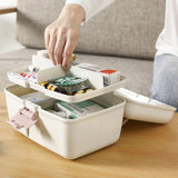 First Aid Kit 2 Layer Medicine Box Portable Emergency Medicine Box for Home Office V1294-YM0717-10154432