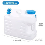 BPA Free Storage Containers,4.9 Gallon/18.5L Portable Water Container With Spigot Water Storage For V1192-AZ-W-28069
