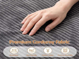 Artiss 3 in 1 Bean Bag Chair Cover Convertible Bean Bag for Adults, Corduroy Stuffed BD-COVER-3IN1-GR