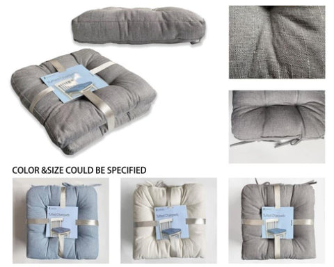 bulk 12 Thick Tufted Chair Pad 4 Assorted 38x7cm V637-MAN33392