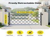 Single Folding Security Gate, Lockable Scissor Gate with 360 degree Swivel Casters, Outdoor V952-GZDZDAQM51575LJAZ001V0