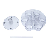 Water Bottle Organizer 360 Degree Rotatable Plastic Anti Slip Cup Storage Holder Rack for Water V1294-YM0901-3118250004011
