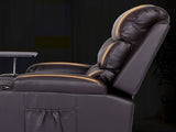 8-Point Electric Massage Recliner Chair - PU Leather Electric Lounge Sofa Armchair HARLOW BROWN V274-FT-MRC-6175PU-DBN