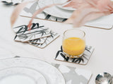 8 Pcs Clevinger MDF Placemats and Coasters Bamboo V915-CV0289-CV0290