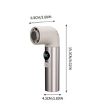 USB Rechargeable Handheld Ice Compress Fan, Elbow Digital Display High Speed Mini Fan for Outdoor V1369-AZ3-W-10456