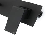 Matt Black Basin Mixer Bathroom Tub Faucet Wall Mount Tap Hot Cold Water Spout V1233-KSQ301B