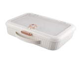 Multifunctional Document Storage Box Large Capacity Two Layer Liner Home Certificate Organizer White V1294-YM0706-3117230132214