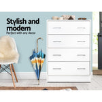 Artiss 4 Chest of Drawers - ANDES White FURNI-DT-4D-WH-AB