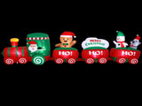 Jingle Jollys Christmas Inflatable Santa Train 3.6M Length LED Decorations Illuminated XMAS-INF-TRAIN-12FT