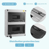 HT Series Junction Box 24WAY IP65 Waterproof Distribution Box Outdoor ABS Electrical with Lock for V1370-AZ4-07793
