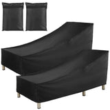2PCS Patio Chaise Lounge Covers, 82" x 31" x 29" Outdoor Waterproof Lounge Chair Cover with Straps, V1369-AZ3-W-08846