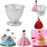 8 Inch Cake Mold Decorative Semicircle Princess Doll Dress Cake Pan Cake Baking Pan V1294-YM0717-10037644