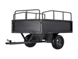 Garden Utility Trailer, 17 Cu. Ft & 272 kg Capacity, ATV UTV Hauling Trailer, Tow Behind Steel Dump V952-HYTCHSTPK17CFT3NV001V0