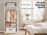 Artiss Wardrobe Clothes Closet Storage Organizer Shelf White FURNI-N-WR02-WH-AB