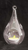 10 Pack of Hanging Clear Glass Tealight Candle Holder Tear Drop Pear Hour Glass Shape - 20cm High V382-TRDRPLGEX10