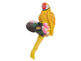 Parrot Sculpture Resin Bird Figurine Half Face Hanging Sculpture for Wall Tree Living Room Balcony V1294-YM0901-3111250017113