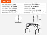 Pet Grooming Table Arm with Clamp, 808 x 460 mm Dog Grooming Station, Foldable Pets Grooming Stand V952-ZDMRZ32INCH0M0K0IV0