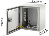 NEMA Steel Enclosure ,12 x 8 x 6'' NEMA 4X Steel Electrical Box, IP66 Waterproof & Dustproof, V952-DQXJSTCFS30X20X15V0