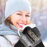Pack of 3 pairs - Warm gloves for women - Extra thick - Knitted imitation - Suitable for cold V1188-ZXY-117-0026