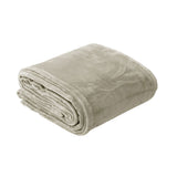 In 2 Linen 350GSM Plush Ultra Soft Velvet Touch Blanket Taupe Double/Queen V442-ATX-BLANKET-PLUSHVELVET-TAUPE-DS