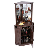VEVOR Corner Industrial Bar Cabinet, Wine Table for Liquor &es, Sideboard Buffet Cabinet with V952-QJ23631573211CRJ2V0
