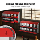 VEVOR 10-Compartment Chicken Nest Box Mental Box with Inclined Nesting Boxes V952-JSCDX3045INCT4Y3WV0